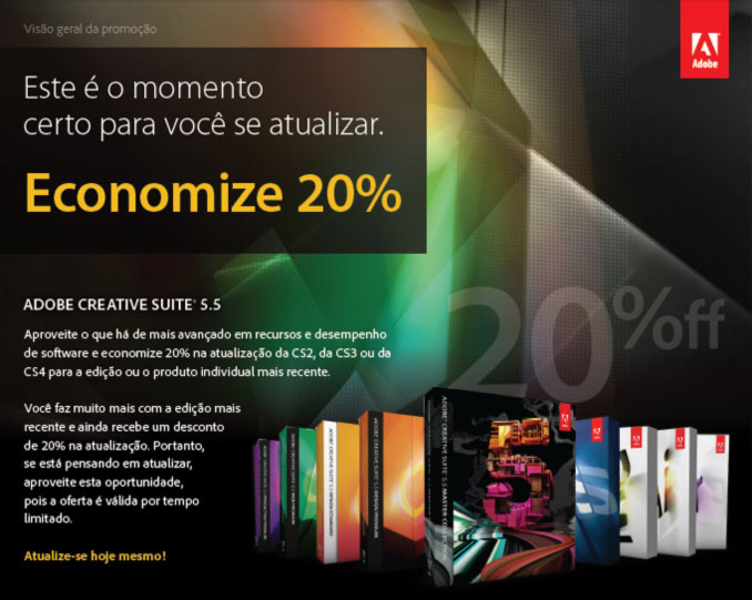 Promoção Upgrade Adobe