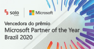 Selo do prêmio de parceiro Microsoft do ano 2020